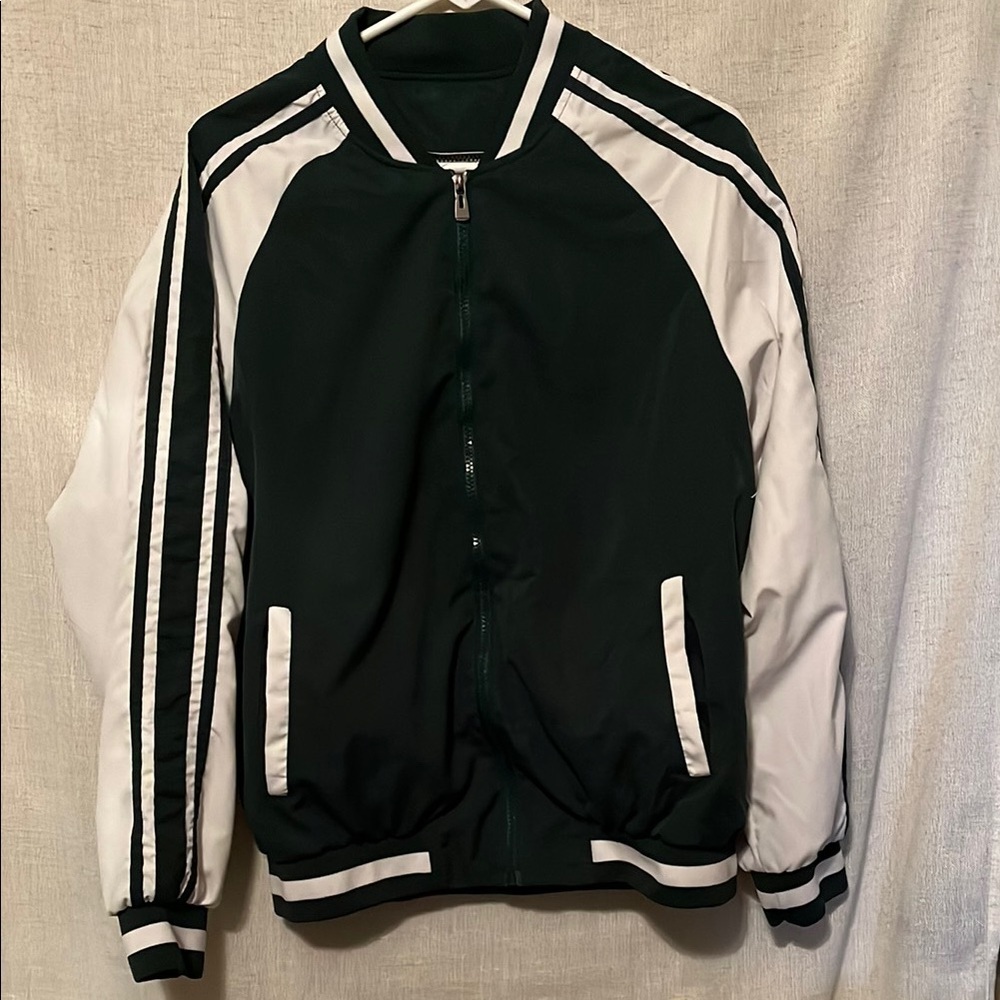 Women’s Varsity Green and White Jacket